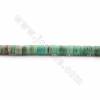 Rouleaux de perles d'agate verte naturelle, cylindrique, taille 2x6mm, trou 0.7mm, longueur 15~16"/rang