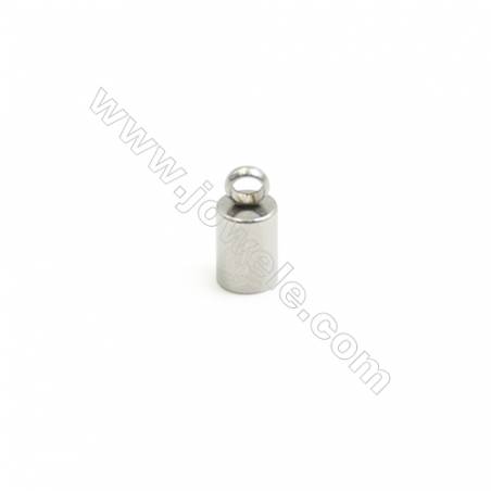 304 Stainless Steel Cord Ends   Size 4x8.5mm  Inner Diameter 3.3mm  Hole 1.5mm  300pcs/pack