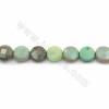 Rouleaux de perles d'agate verte naturelle, facettes plates et rondes, diamètre 10mm, trou 1mm, longueur 15~16"/rang