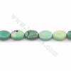 Rouleaux de perles d'agate verte naturelle, facettes ovales, taille 10x14mm, trou 1mm, longueur 15~16"/rang