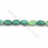 Natürliche grüne Gras Achat Perlen Stränge, facettierte ovale, Größe 12x8 mm, Loch 1 mm, Länge 15 ~ 16 "/ Strang