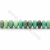 Natürliche grüne Gras Achat Perlen Stränge, Abacus (facettiert), Größe 7x12 mm 15 ~ 16 "/ Strang