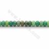 Rouleaux de perles d'agate verte naturelle, Abacus (facettes), taille 4x6mm, trou 0.8mm, 15~16"/rangée
