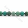 Rouleaux de perles d'agate verte naturelle, rondes, mattes, diamètre 8mm, trou 1mm, 15~16"/ruban