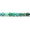 Rouleaux de perles d'agate verte naturelle, ronde, diamètre 6mm, trou1mm, 15~16"/rangée