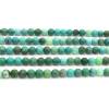 Rouleaux de perles d'agate verte naturelle, ronde, diamètre 6mm, trou1mm, 15~16"/rangée