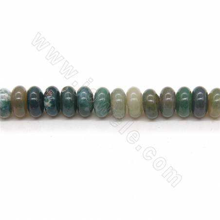 Perline di agata indiana naturale filo di forma Abacus Dimensioni 4x8mm Foro 1mm Lunghezza 39~40cm/filo
