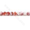 Heated Fire Agate Beads Strand Faceted Round Diameter 8mm Hole 1mm  Length 39~40cm/Strand