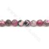 Perles d'Agate de Feu Chauffées Ronde Diamètre 10mm trou 1.5mm Longueur 39~40cm/Chaîne