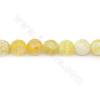 Collier de perles d'agate de feu chauffées, facettes rondes, taille 10mm, trou 1.2mm, longueur 39~40 cm/collier