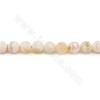 Collier de perles d'agate de feu chauffées à facettes rondes Diamètre 8mm Trou 1.2mm Longueur 39~40cm/Chaîne
