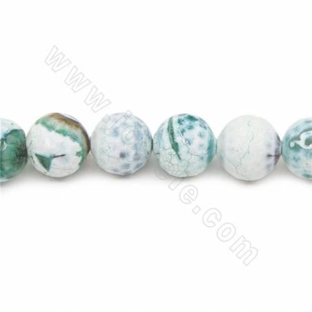 Heated Fire Agate Beads Strand Faceted Round Diameter 12mm Hole1.5mm Length 39~40cm/Strand