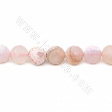 Heated Fire Agate Beads Strand Faceted Round Diameter 10mm  Hole 1.2mm  Length 39~40cm/Strand