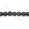 Perles agate noire chaufé mate ronde sur fil Taille 12mm trou 1.2mm 15~16"/fil