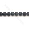 Heated Matte Black Agate Beads Strand With Pattern Round Diameter 10mm Hole 1.2mm length 39~40cm/Strand