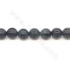 Perles agate noire chaufé mate ronde sur fil Taille12mm trou 1.5mm 15~16"/fil