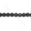 Heated Matte Black Agate Beads Strand With Pattern Round Diameter  10mm Hole 1.2mm Length 39~40cm/Strand