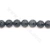 Perles agate noire chaufé mate ronde sur fil Taille 14mm trou 1.5mm 15~16"/fil