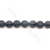 Perles agate noire chaufé mate ronde sur fil Taille 12mm trou 1.2mm 15~16"/fil