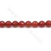 Perline di agata rossa naturale Diametro rotondo sfaccettato 8mm Foro 1,2 mm Lunghezza 39~40 cm/filare