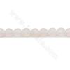 Perline di agata bianca naturale Diametro rotondo sfaccettato 8 mm Foro 1 mm Lunghezza 39~40 cm/filare