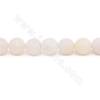 Perles Agate blanche ronde facette sur fil  Taille 12mm trou 1.5mm 15~16"/fil