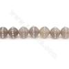 Natural Grey Agate Beads Strand With Rhinestone Round Diameter 12mm Hole  1.2mm Length 39~40cm/Strand