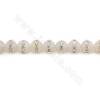 Natural Grey Agate Beads Strand With Rhinestone Round Diameter 8mm Hole 1mm Length 39~40cm/Strand