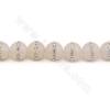Perles Agate grise avec strass ronde sur fil  Taille 12mm trou 1.2mm 15~16"/fil