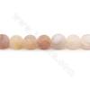 Perles Agate patinée chauffé mate ronde sur fil Taille 10mm trou 1.2mm 15~16"/fil