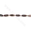 Perles d'Agate Tibetan Dzi chauffé en tonneau facette sur fil Taille 11x29mm trou 2mm 15~16“/fil