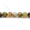 Rouleau de perles d'agate teintées en veines de gragon, diamètre rond 6mm, trou 1.2mm, 15~16''