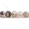 Naturale nero bianco drago vene agata perline filo rotondo diametro 8mm foro 1.2mm 15~16''/filo