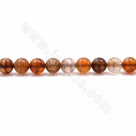 Natural Dragon Veins Agate Round Beads Strands Size 6mm Hole 1mm 39-40cm/Strand