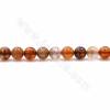 Rouleaux de perles d'agate naturelle de veines de dragon, rondes, taille 6mm, trou 1mm, 15~16"/rangée
