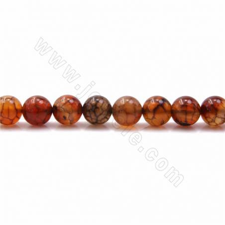Natural Dragon Veins Agate Round Beads Strands Size 8mm Hole 1mm 39-40cm/Strand