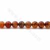 Rouleaux de perles d'agate naturelle de veines de dragon, rondes, taille  8mm, trou 1mm, 15~16"/rangée