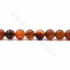 Rouleaux de perles d'agate naturelle de veines de dragon, rondes, taille 12mm, trou 1.5mm, 15~16"/rangée