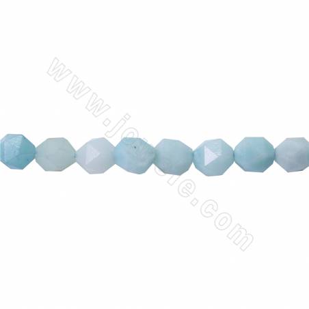 Natural Amazonite Beads Strand Star Cut Faceted Size 8x10mm Hole 1 mm 39-40cm/strand