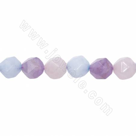 Perles de quartz naturel de couleur mélangée, étoile à facettes 9x10mm trou1.2mm 15~16"/cordeau