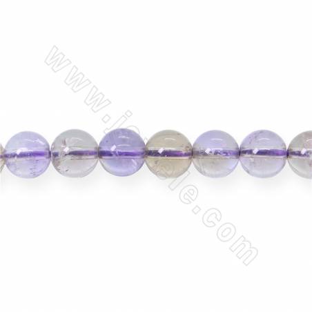 紫黃晶串珠 圓形 直徑12毫米 孔徑1毫米 長度39-40厘米/條