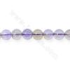 Perles d'amétrine naturelle en collier rond diamètre 12 mm trou 1 mm 15~16"/cordeau