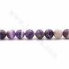 Perles d'améthyste naturelles, rondes, taille 10mm, trou 1.2mm, 15~16"/cordeau