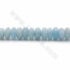 AA级海藍寶串珠 切角算盤珠 尺寸5x12毫米 孔徑0.7毫米 長度39-40厘米/條