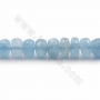 Fili di perle di acquamarina naturale, Abacus (sfaccettato), dimensioni 5x9mm, foro 0,7mm, 15~16"/filo