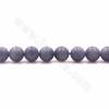 Rouleaux de perles d'aventurine naturelle bleue, ronde, diamètre 8mm, trou 1mm, 15~16"/ruban