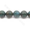 Perles d'apatite teintées en fil rond diamètre 12 mm trou 1.2 mm 15~16"/cordeau