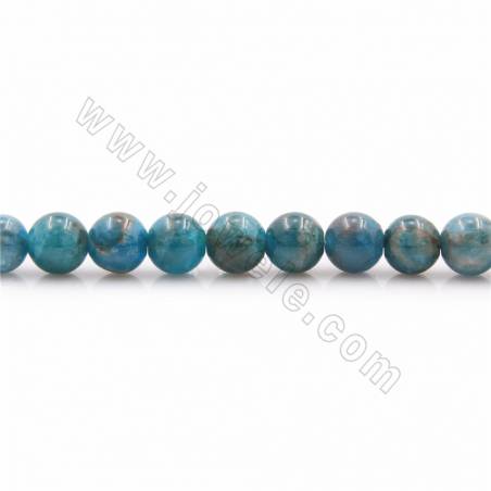 Rouleaux de perles d'apatite teintées, rondes, diamètre 6mm, trou 1mm, 15~16"/ruban