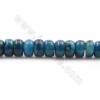 Fili di perle di apatite tinta, Abacus, dimensioni 5x10mm, foro 1 mm, 15~16"/filamento