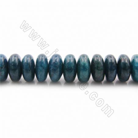 Gefärbt Apatit Perlen Stränge, Abacus, Größe 5x12 mm, Loch 1 mm, 15 ~ 16 "/ Strang